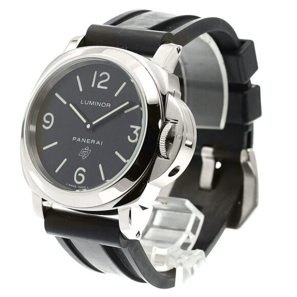 PANERAI Luminor base logo PAM00000 black Dial Hand Winding Men's Watch - Picture 1 of 11